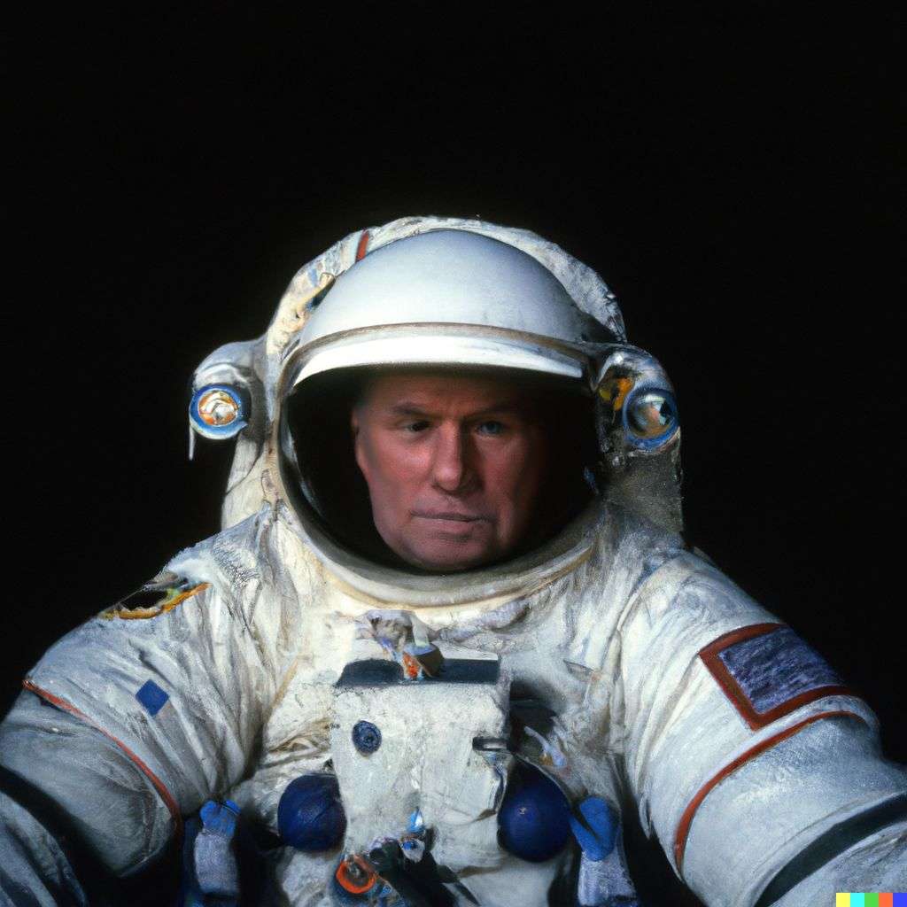 an astronaut, photograph taken by Steve McCurry